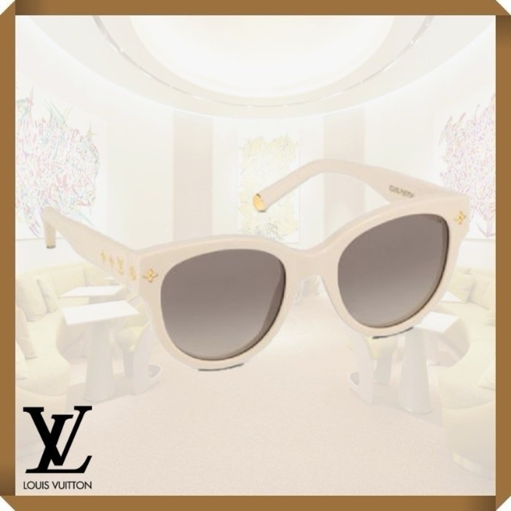 Louis Vuitton My Monogram Round Sunglasses glasses Z1707E White